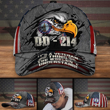 Veteran Cap, Us National Guard DD 214 It's A Veteran Thing, You Wouldn't Understand Veteran Militarty Hat Cap, Custom Cap