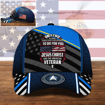 Veteran Cap, Us Space Force Jesus Christ And The American Veteran Cap