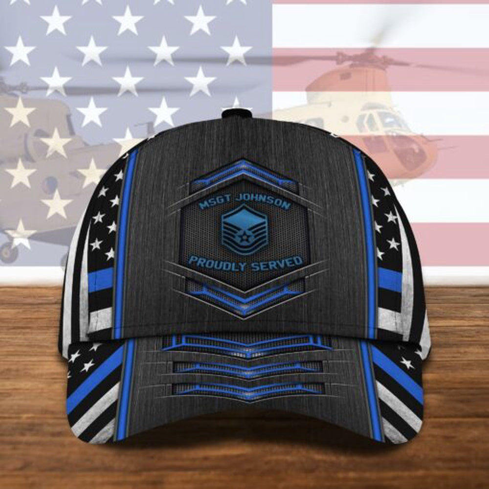 Veteran Cap, Us Space Force US Military Ranks US Veteran Cap All Over Printed Custom Text And Rank