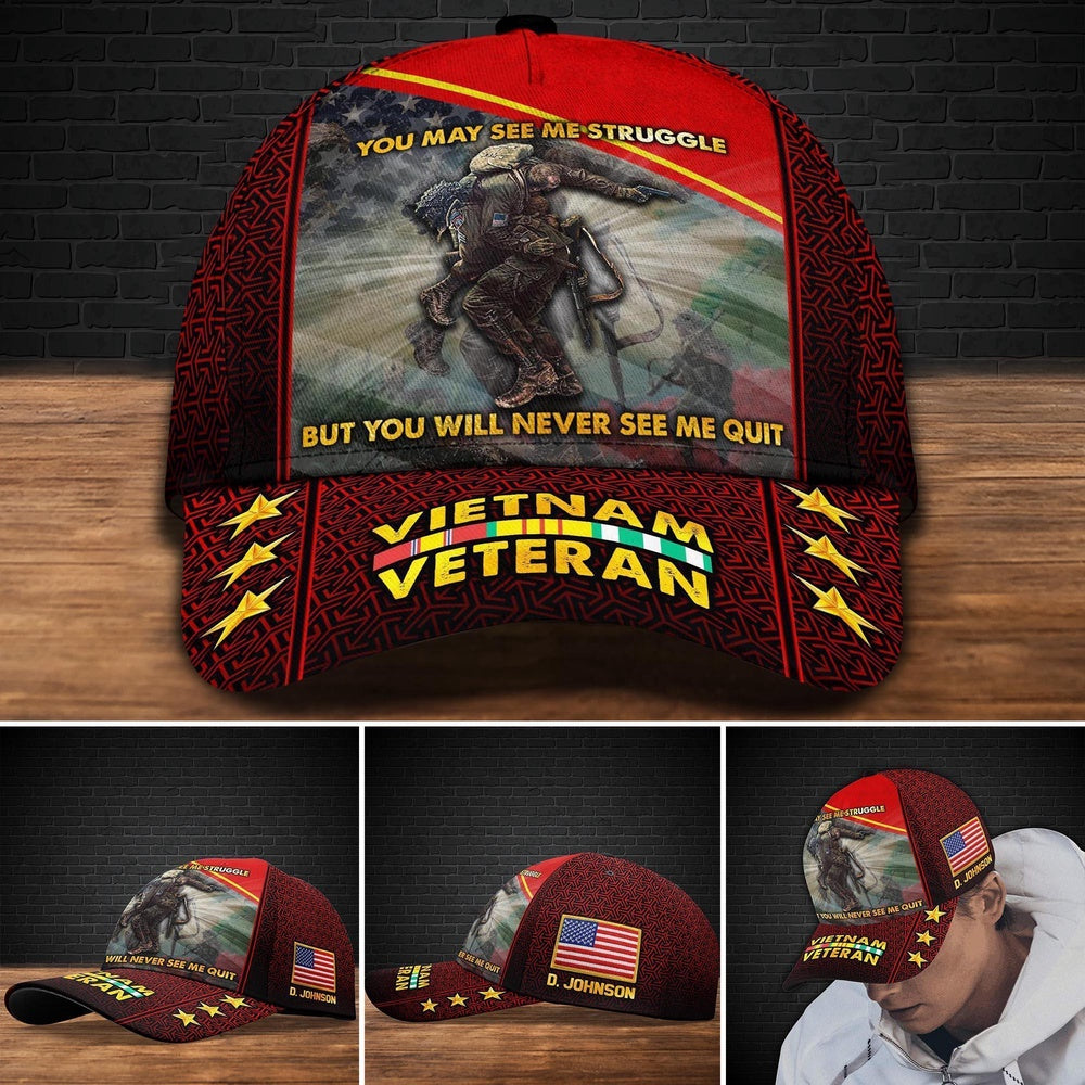 Veteran Cap, Vietnam Veteran Cap, Veteran Hat, Custom Gifts For Veteran, You May See Me Struggle, Gifts For Dad, Dad Gifts