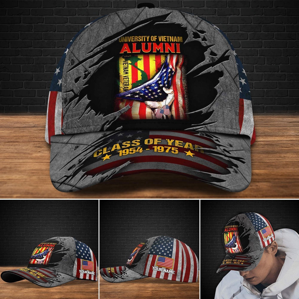 Veteran Cap, Vietnam Veteran Custom University Of Vietnam Hat Cap, Custom Cap