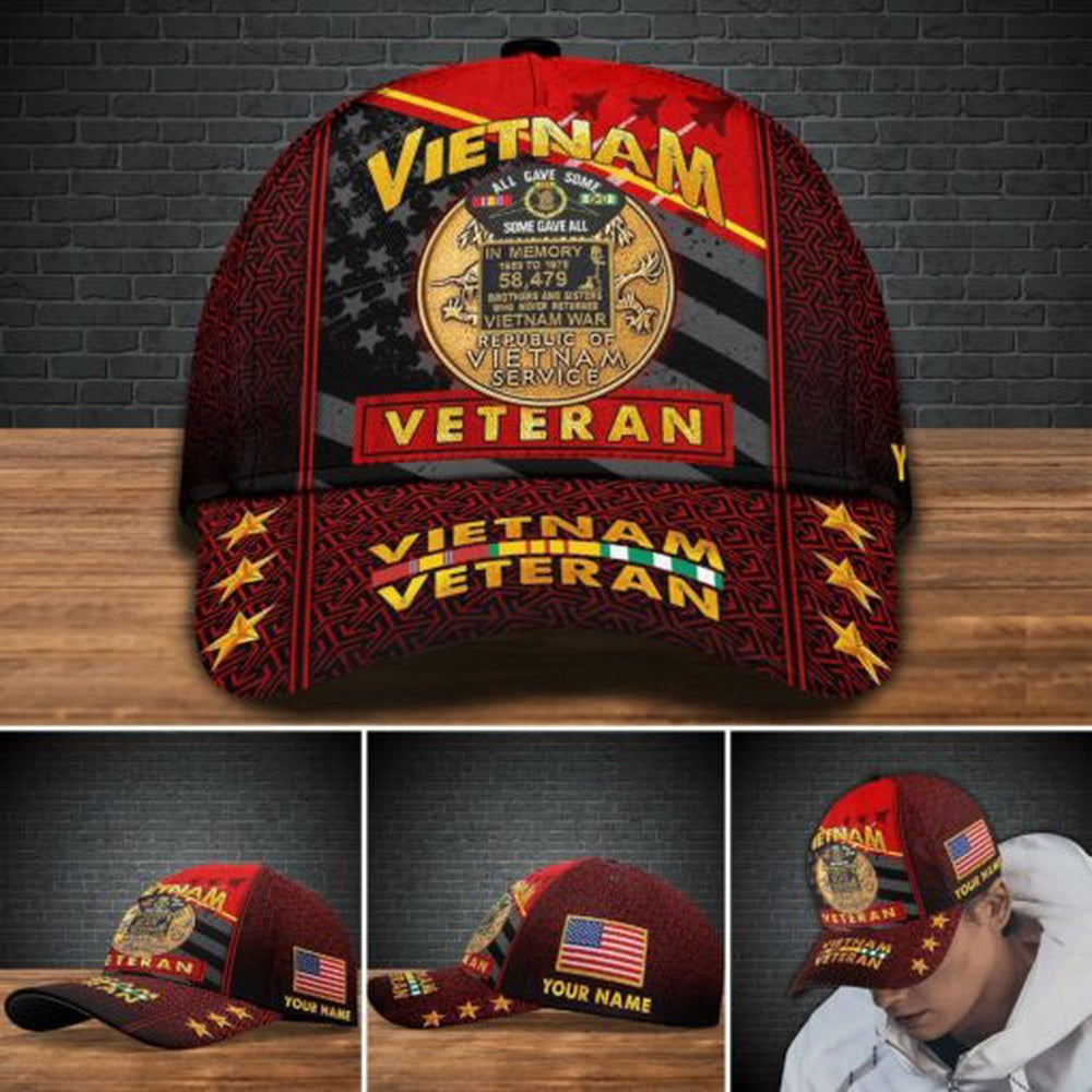 Veteran Cap, Vietnam Veteran Hat Cap, Custom Gifts For Veteran, Dad Gifts, Gifts For Dad