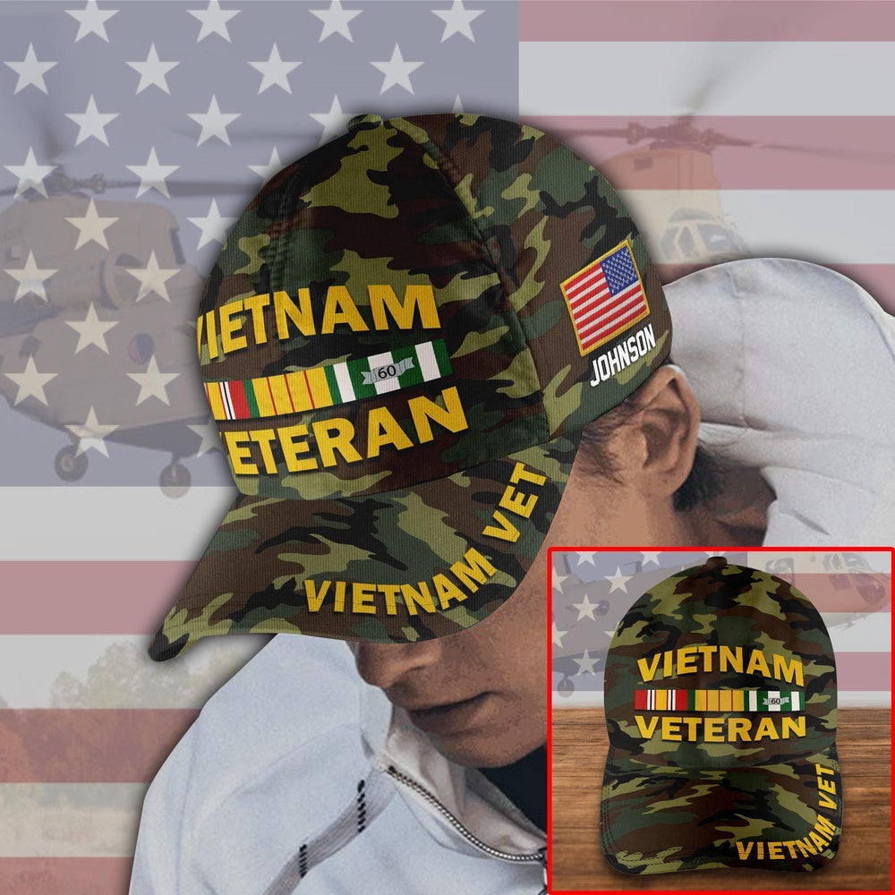 Veteran Cap, Vietnam Veteran Hat,Vietnam Vet Hat, Vietnam Veteran Cap Custom Name
