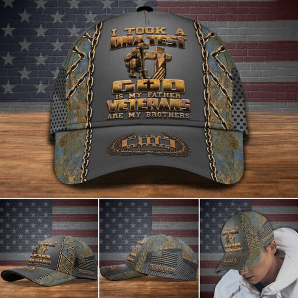Veteran Cap, Vietnam Veteran I Took A DNA Test , GOD Is My Father Cap Custom Cap