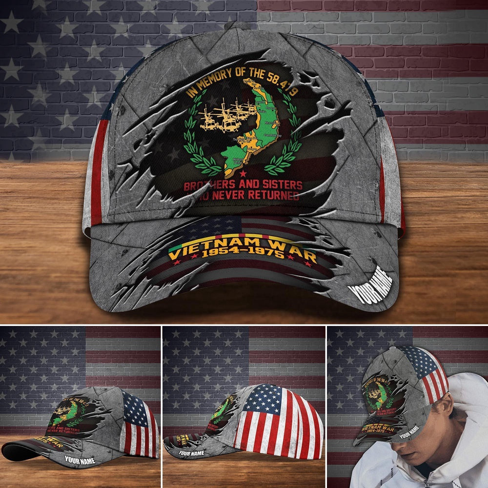 Veteran Cap, Vietnam Veteran In Memory Of The 58479 Brothers And Sisters Who Never Returned  Hat Cap,Custom Cap
