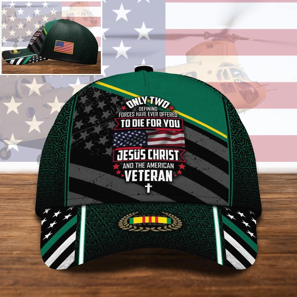 Veteran Cap, Vietnam Veteran Jesus Christ And The American Veteran Cap