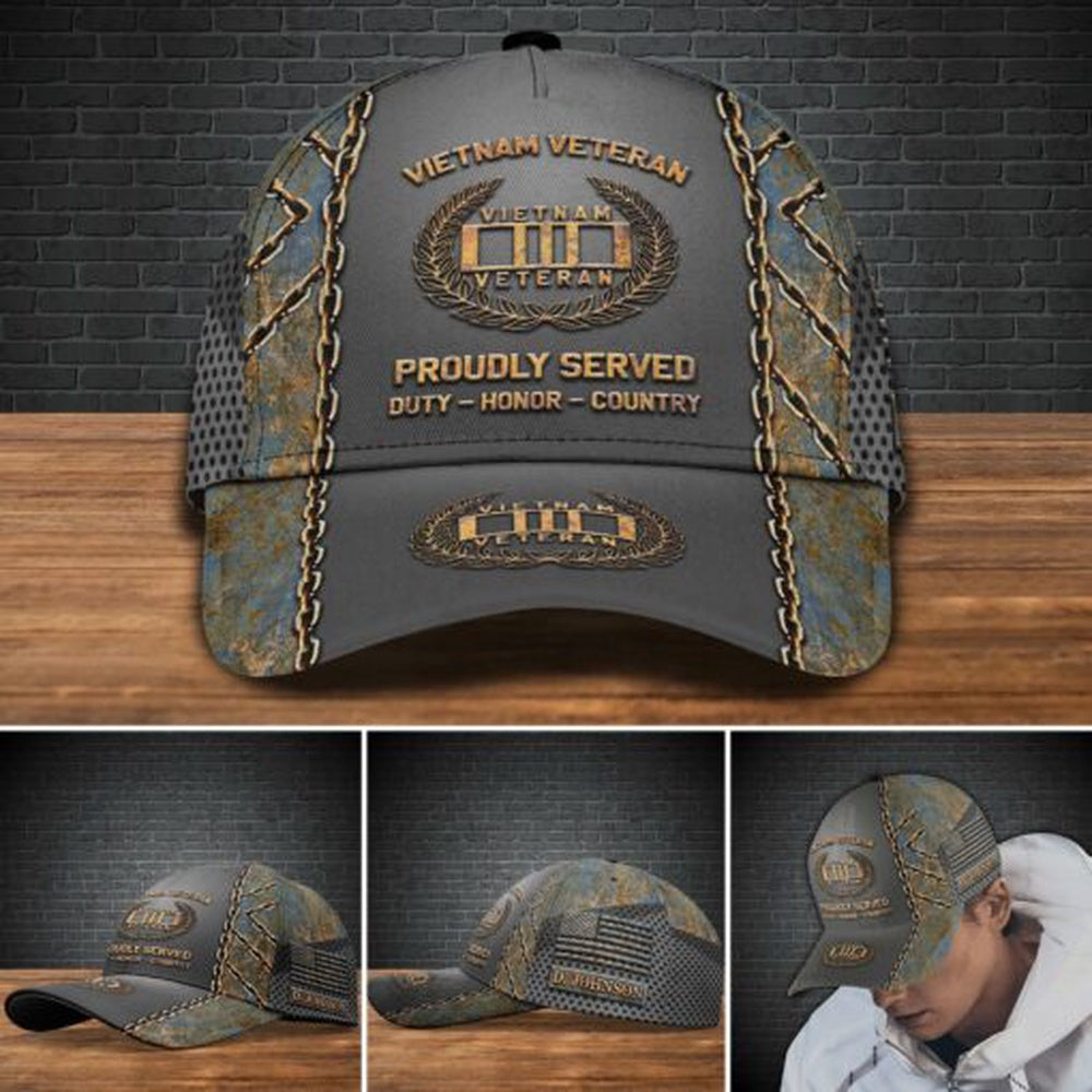 Veteran Cap, Vietnam Veteran Military Cap Custom Your Name , Military Gifts