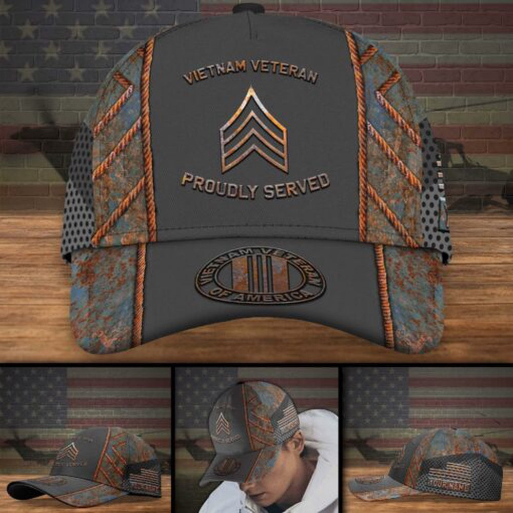 Veteran Cap, Vietnam Veteran Military Veteran Cap, Custom Cap