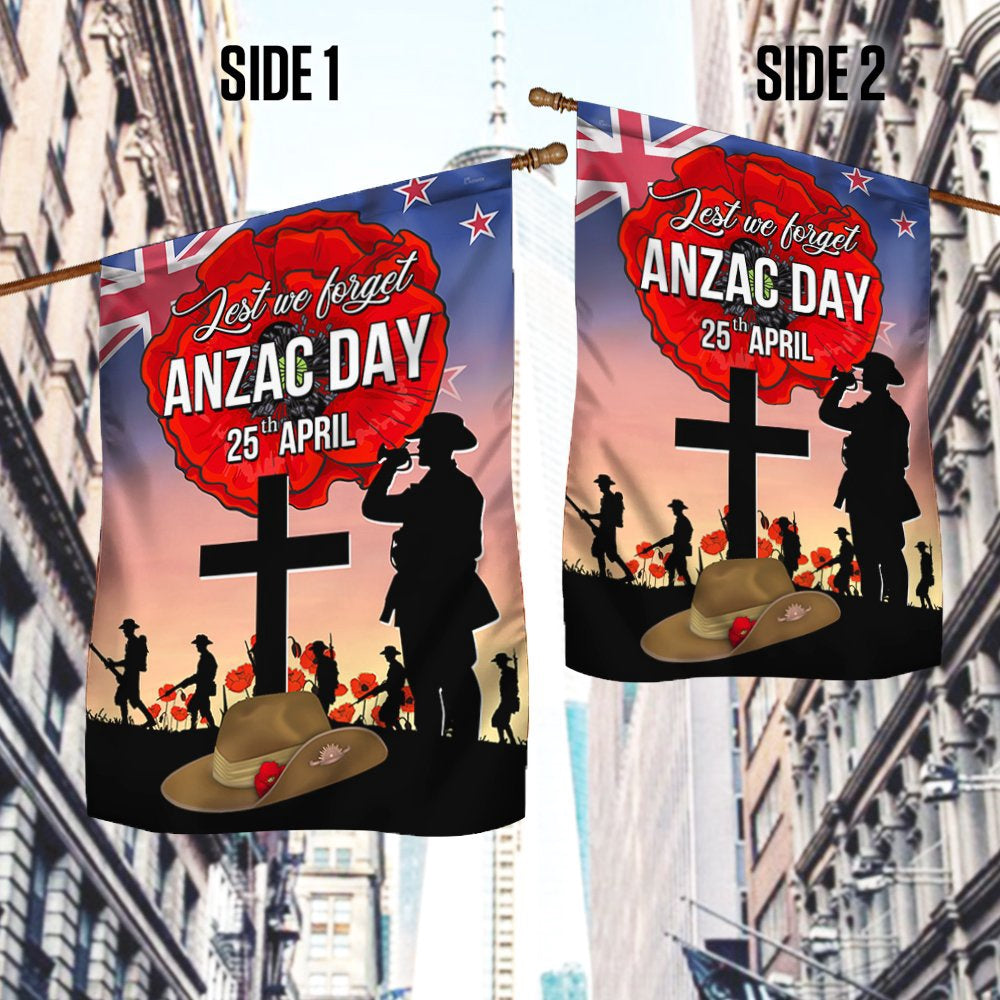 Veteran Flag, ANZAC Day Flag New ZealAnd Lest We Forget 25th April