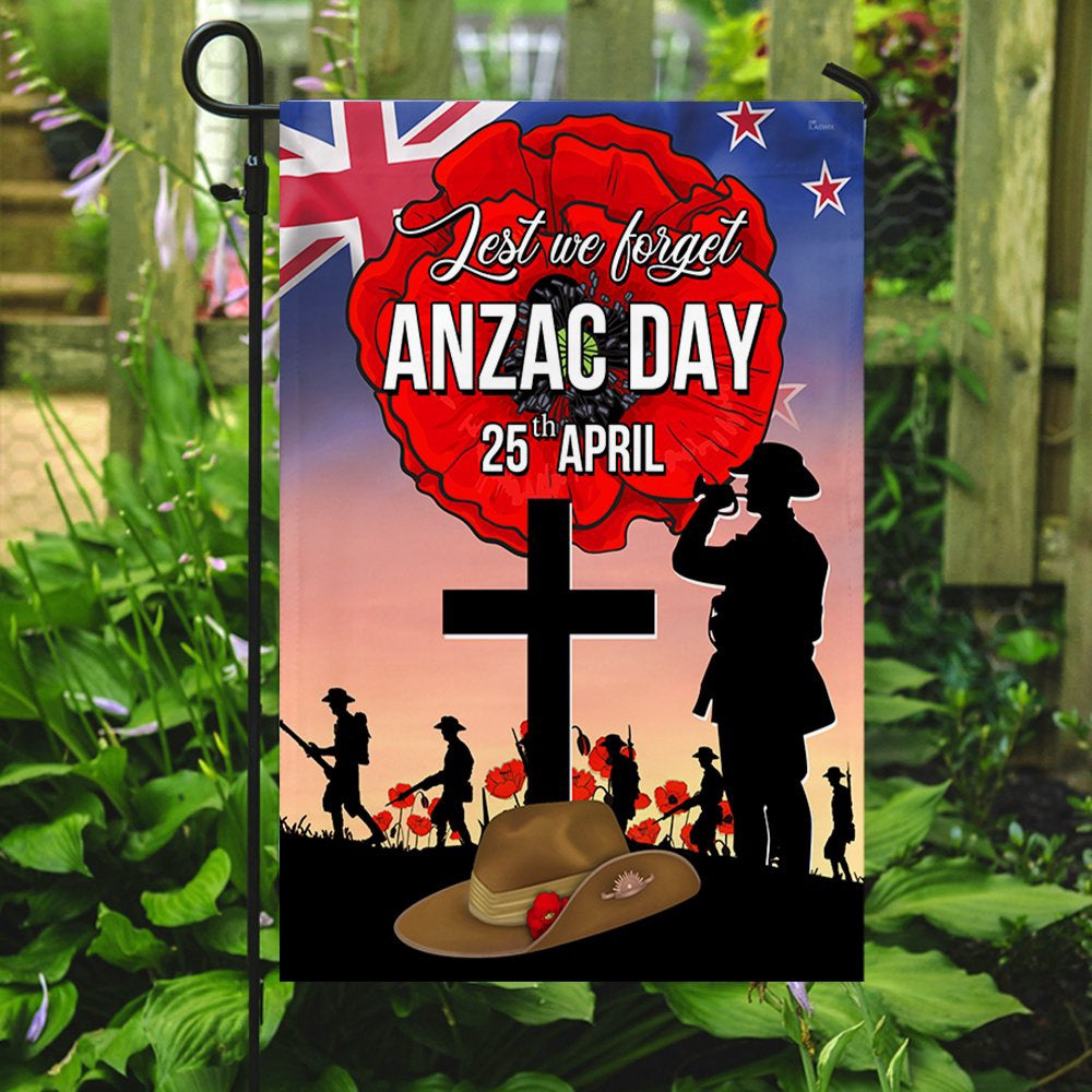 Veteran Flag, ANZAC Day Flag New ZealAnd Lest We Forget 25th April