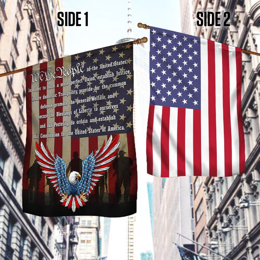 Veteran Flag, American Patriotic Eagle, We The People of the United States Flag