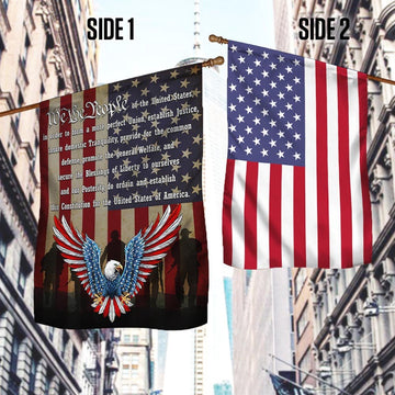 Veteran Flag, American Patriotic Eagle, We The People of the United States Flag