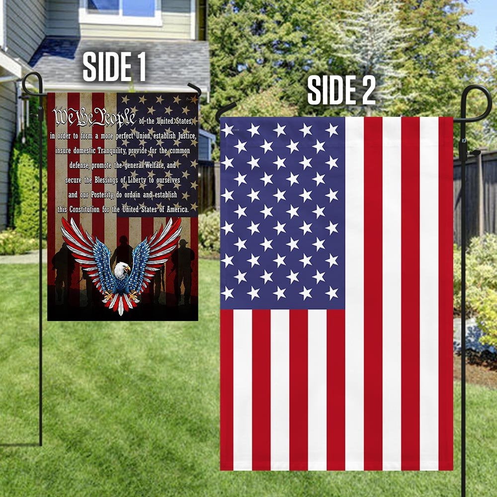 Veteran Flag, American Patriotic Eagle, We The People of the United States Flag