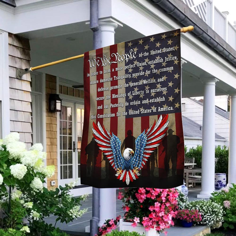 Veteran Flag, American Patriotic Eagle, We The People of the United States Flag