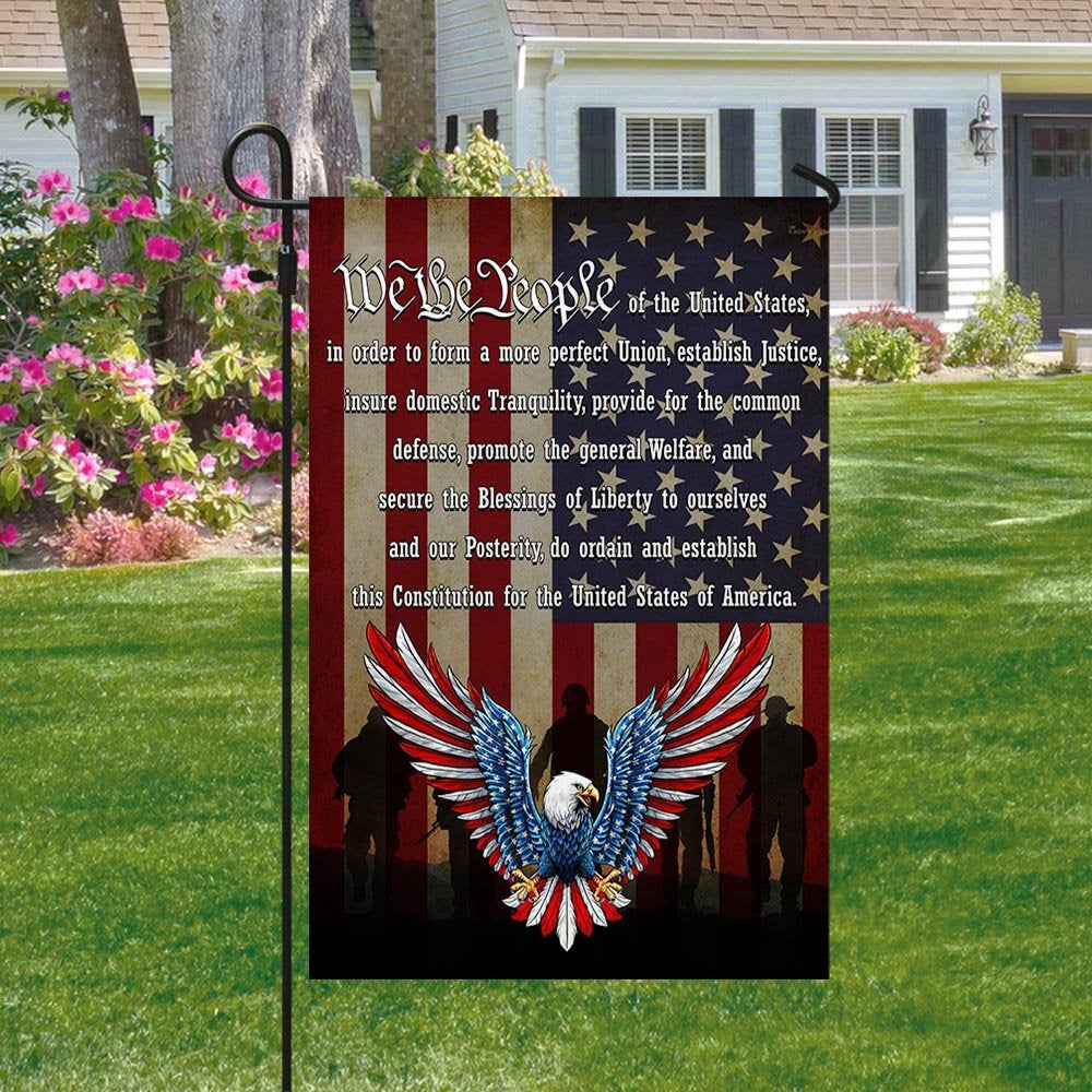 Veteran Flag, American Patriotic Eagle, We The People of the United States Flag