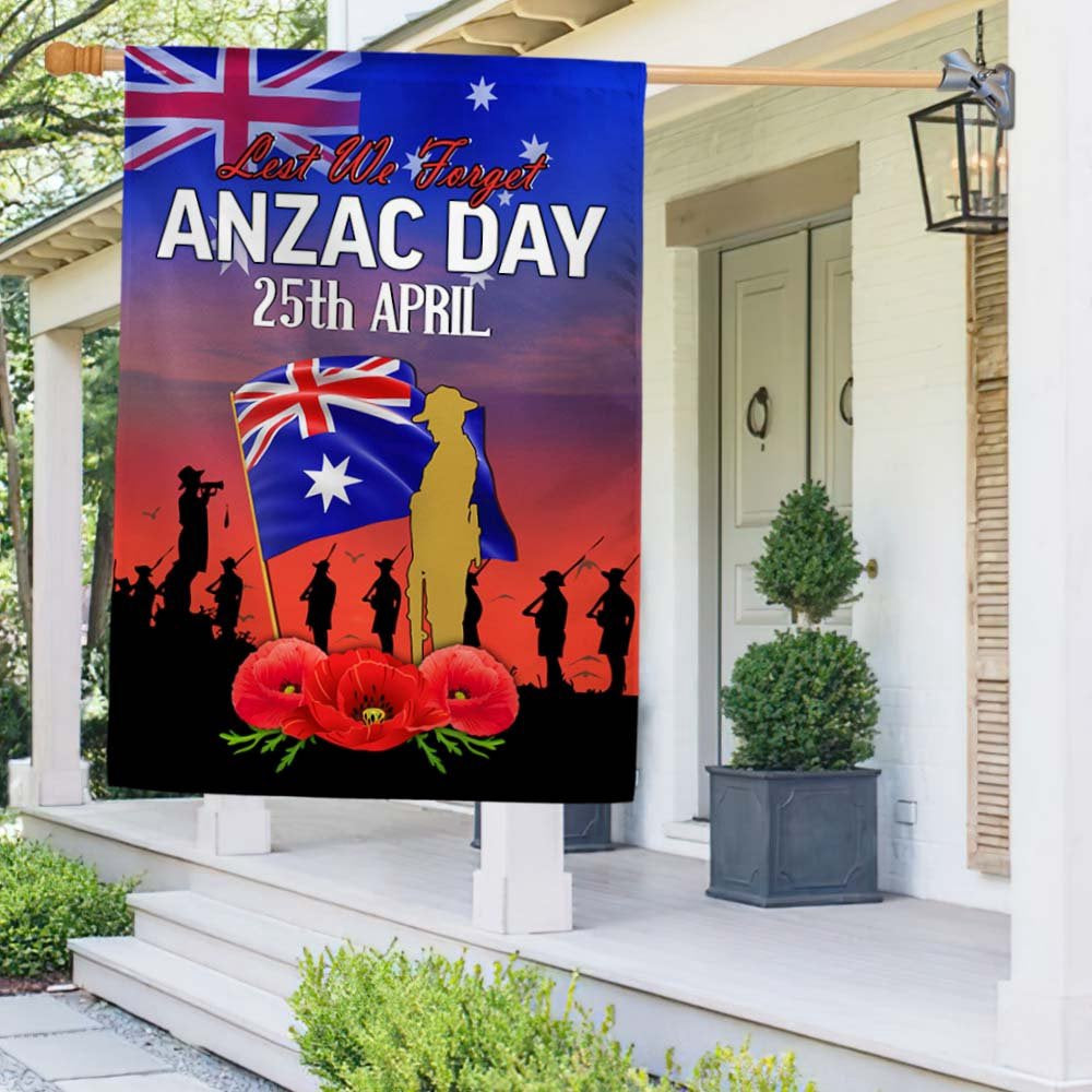 Veteran Flag, Anzac Day Australia Lest We Forget 25 April Australian Flag