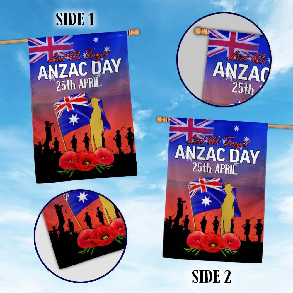 Veteran Flag, Anzac Day Australia Lest We Forget 25 April Australian Flag