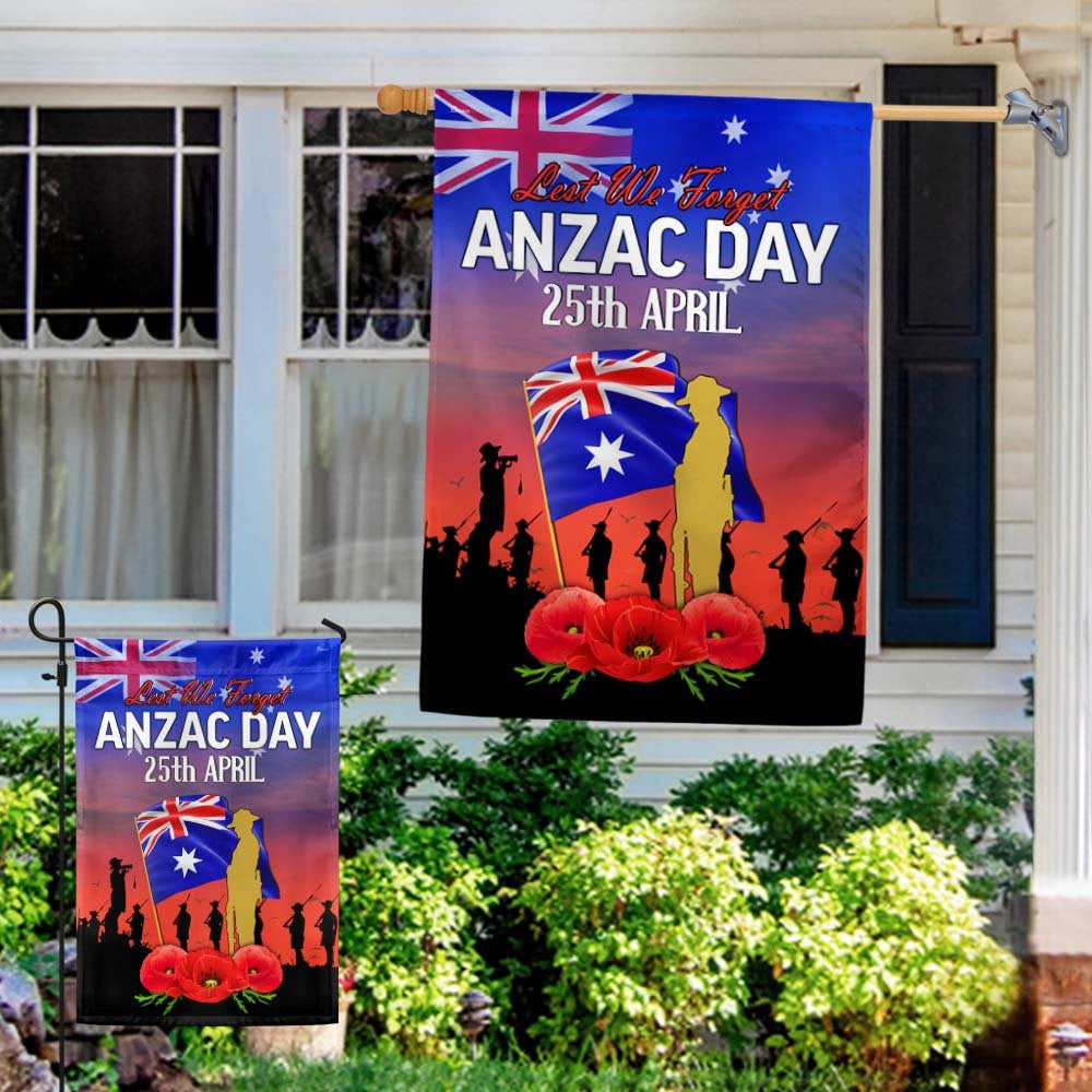 Veteran Flag, Anzac Day Australia Lest We Forget 25 April Australian Flag