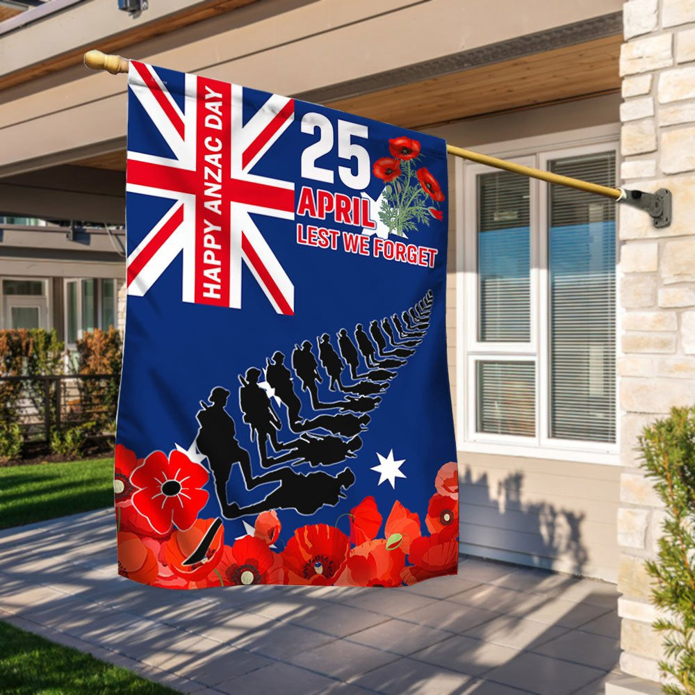 Veteran Flag, Anzac Day Australian Veteran Lest We Forget Australia Poppy Flag