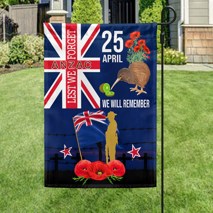 Veteran Flag, Anzac Day New ZealAnd Flag Lest We Forget 25 April We Will Remember Flag