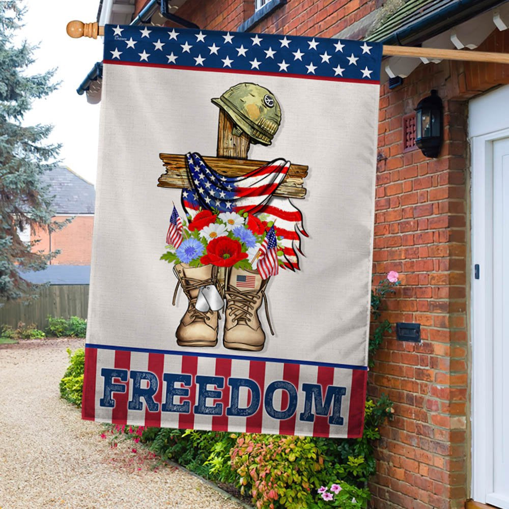 Veteran Flag, Independence Day Thank You Veteran Freedom Flag