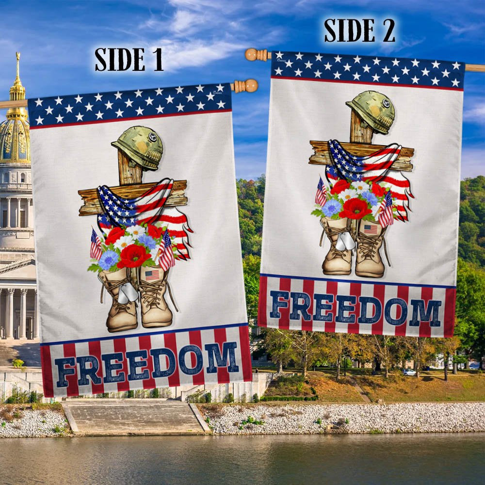 Veteran Flag, Independence Day Thank You Veteran Freedom Flag