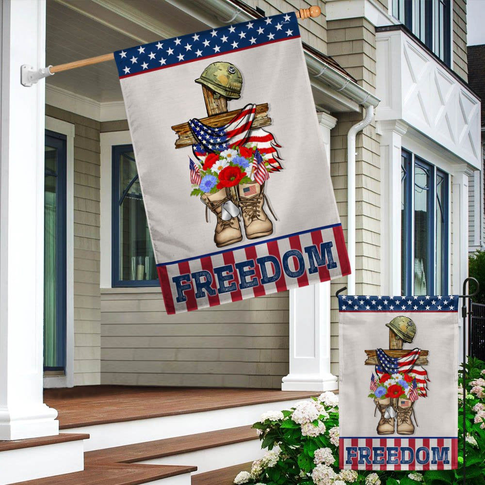 Veteran Flag, Independence Day Thank You Veteran Freedom Flag