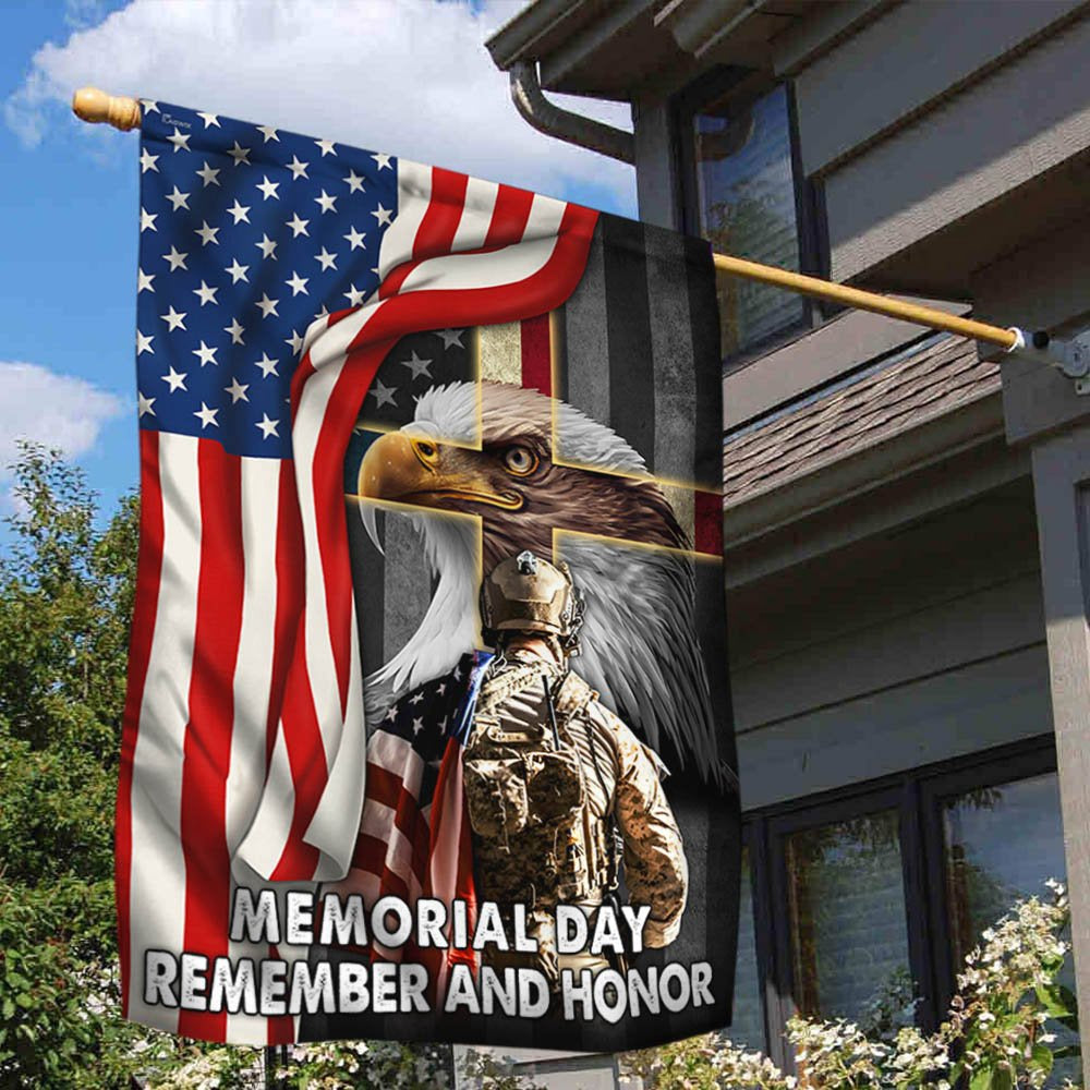Veteran Flag, Memorial Day Remember And Honor, US Veteran American Eagle Flag