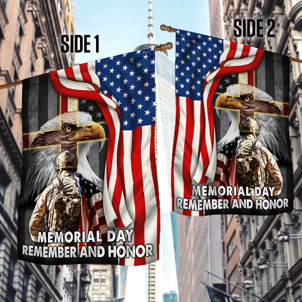 Veteran Flag, Memorial Day Remember And Honor, US Veteran American Eagle Flag