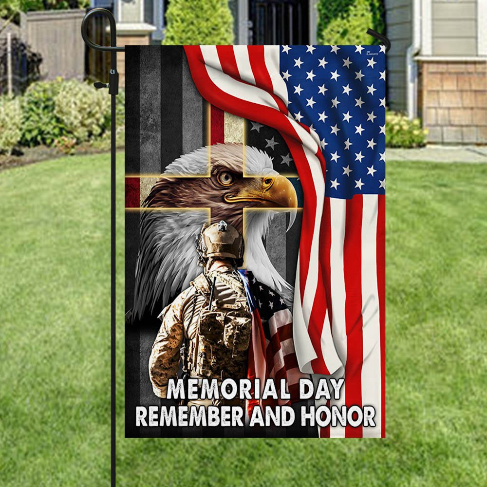 Veteran Flag, Memorial Day Remember And Honor, US Veteran American Eagle Flag
