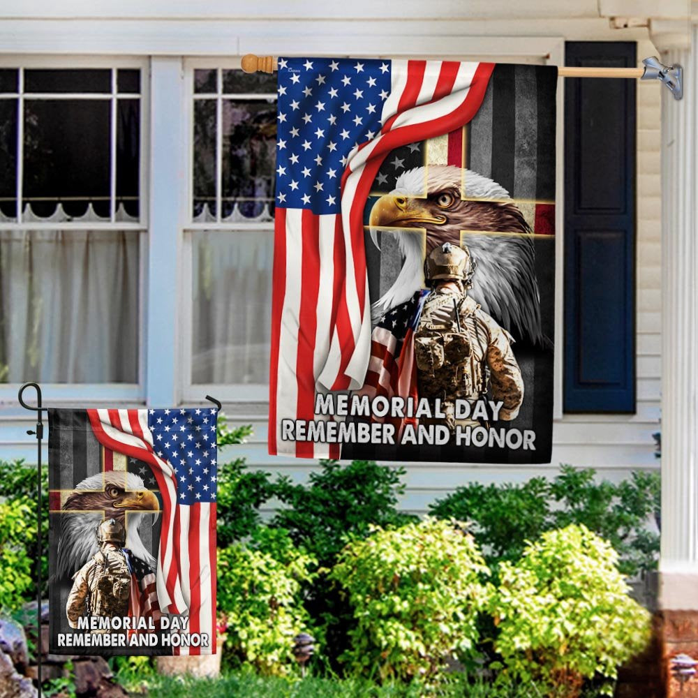 Veteran Flag, Memorial Day Remember And Honor, US Veteran American Eagle Flag