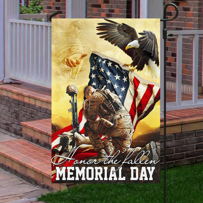 Veteran Flag, Memorial Day Remember And Honor Veteran American Eagle Two Sided Flags