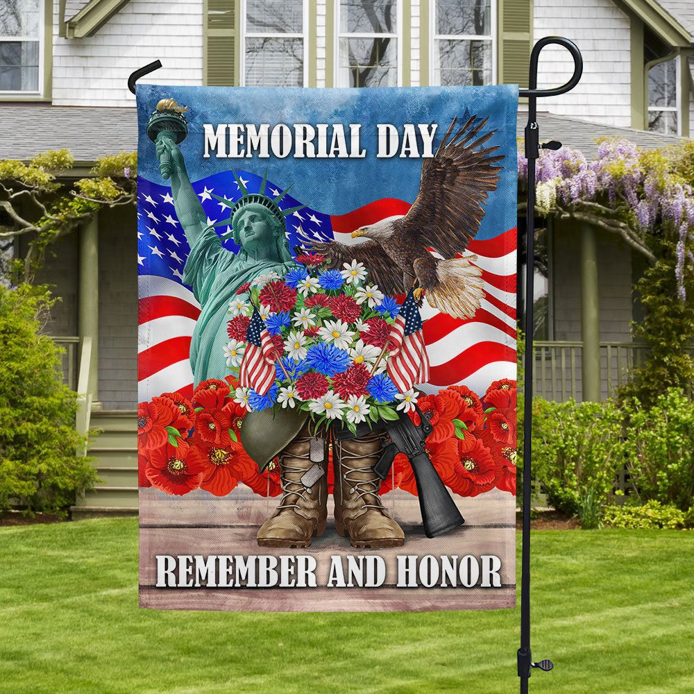 Veteran Flag, Memorial Day Remember And Honor Veteran Boots Flag