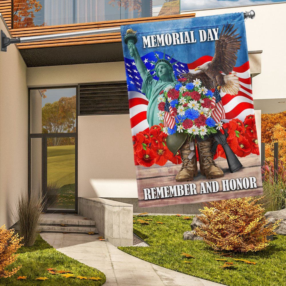 Veteran Flag, Memorial Day Remember And Honor Veteran Boots Flag