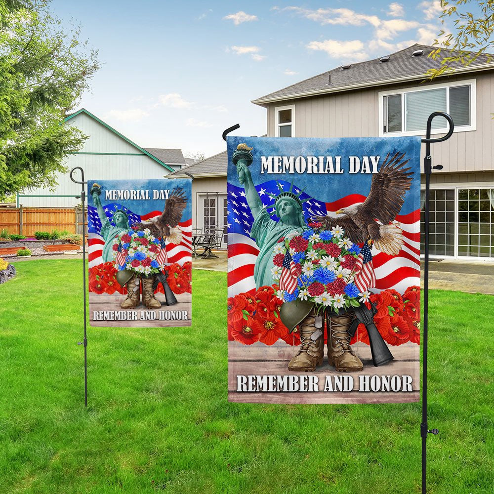 Veteran Flag, Memorial Day Remember And Honor Veteran Boots Flag