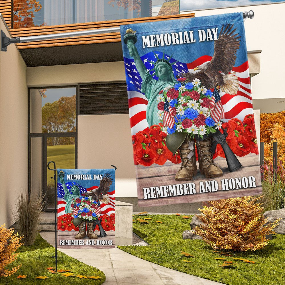 Veteran Flag, Memorial Day Remember And Honor Veteran Boots Flag