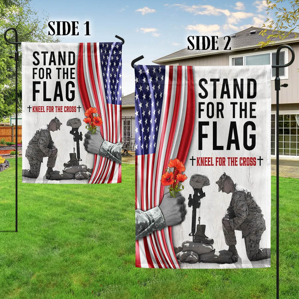 Veteran Flag, Memorial Day Thank you Veteran Kneel For The Cross Flag