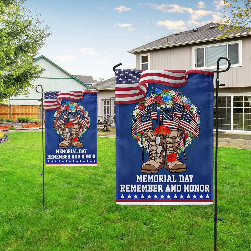 Veteran Flag, Memorial Day Veteran Boots American Wreath Remember And Honor Flag