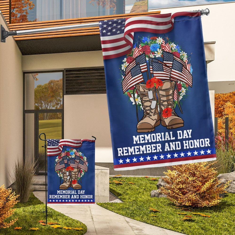Veteran Flag, Memorial Day Veteran Boots American Wreath Remember And Honor Flag