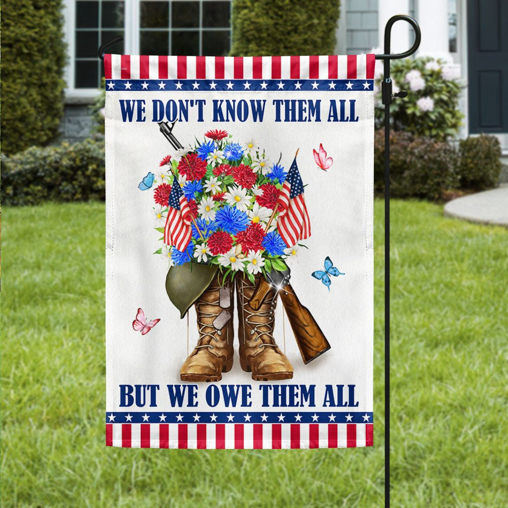 Veteran Flag, Memorial Day Veteran Flag We Don't Know Them All But We Owe Them All
