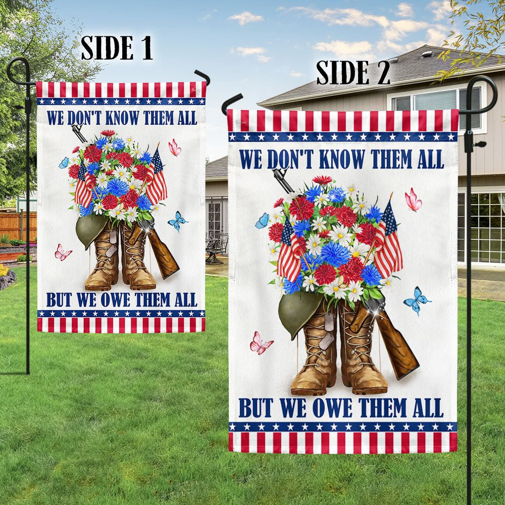 Veteran Flag, Memorial Day Veteran Flag We Don't Know Them All But We Owe Them All