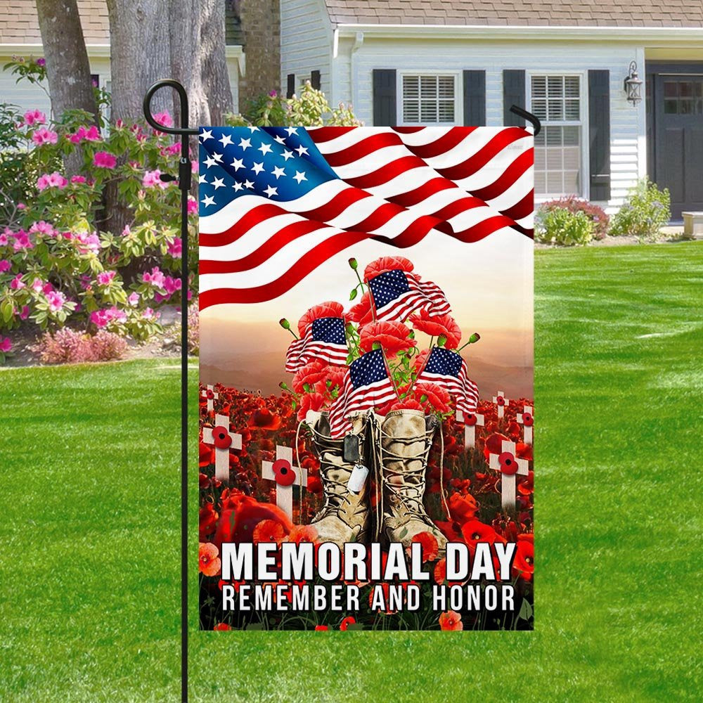 Veteran Flag, Memorial Day Veteran Remember And Honor American Two Sided Flag