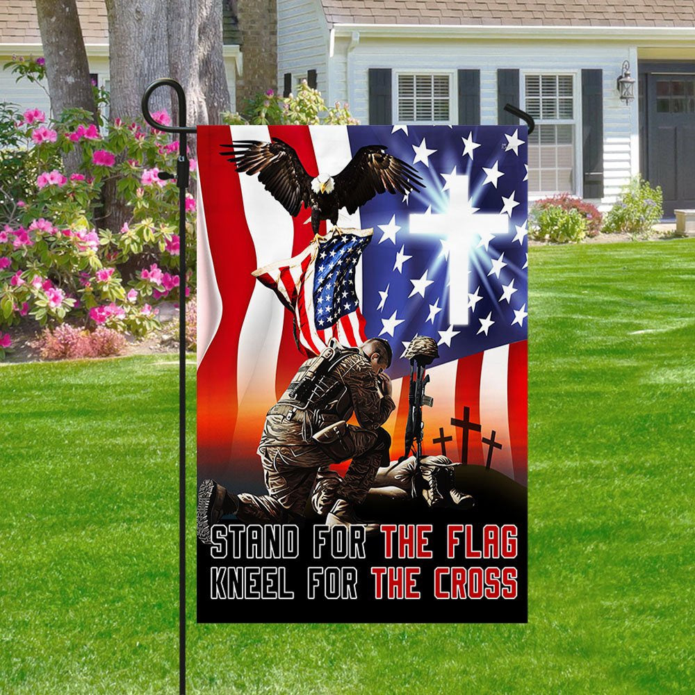 Veteran Flag, Memorial Day Veteran StAnd For The Flag Kneel For The Cross Flag