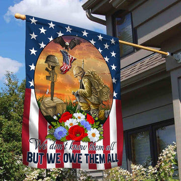 Veteran Flag, Memorial Day Veteran We Don't Know Them All But We Owe Them All Flag