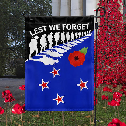 Veteran Flag, New ZealAnd Anzac Day Lest We Forget Flag