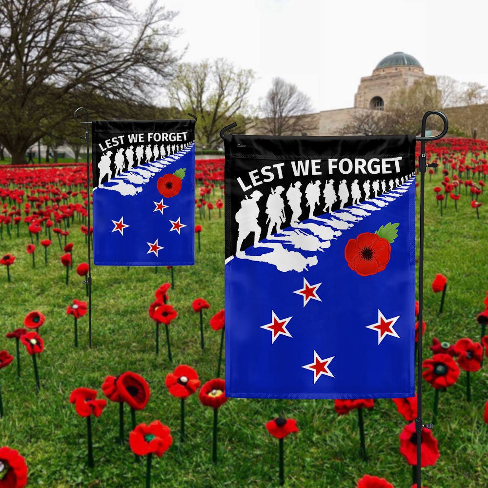 Veteran Flag, New ZealAnd Anzac Day Lest We Forget Flag