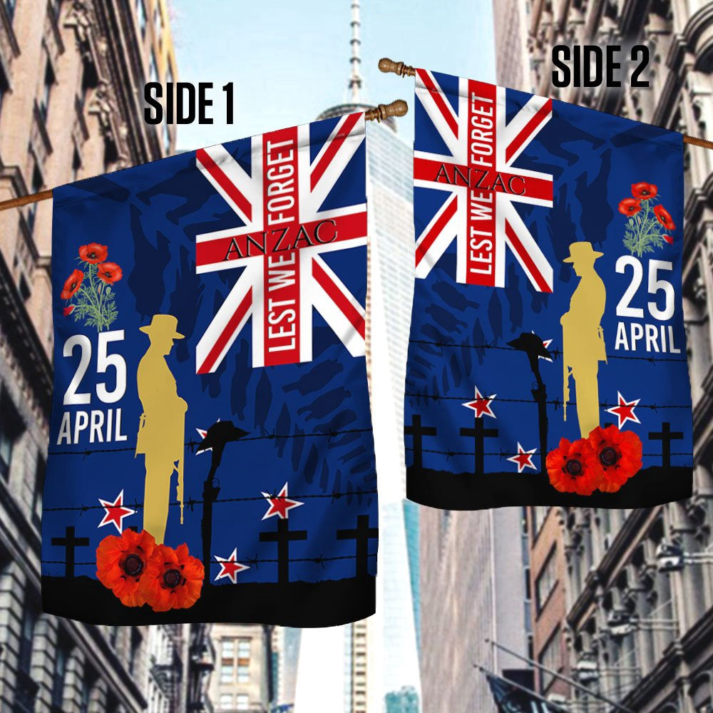 Veteran Flag, New ZealAnd Veteran Anzac Day Flag Lest We Forget
