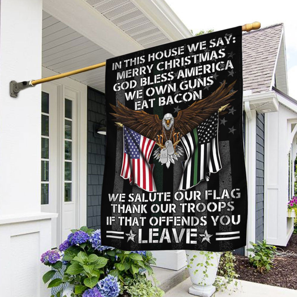 Veteran Flag, Patriotic Flag In This House We Salute Our Flag
