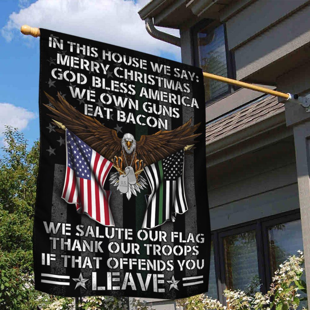 Veteran Flag, Patriotic Flag In This House We Salute Our Flag