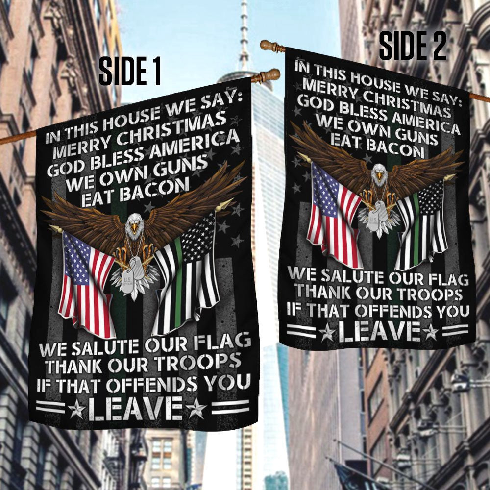Veteran Flag, Patriotic Flag In This House We Salute Our Flag